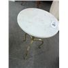 Image 1 : Small Brass Base Round End Table
