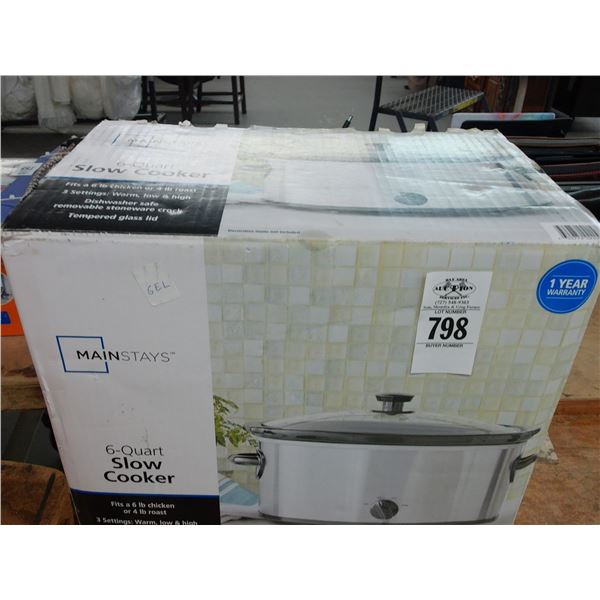 Mainstays 6 Qt. Slow Cooker In Box