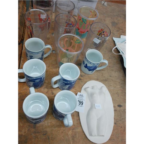 Tumblers, Mugs, Nude Bust