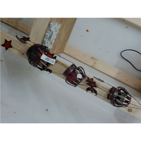 Maroon Stars/Moon Votive Candle Hanging Décor