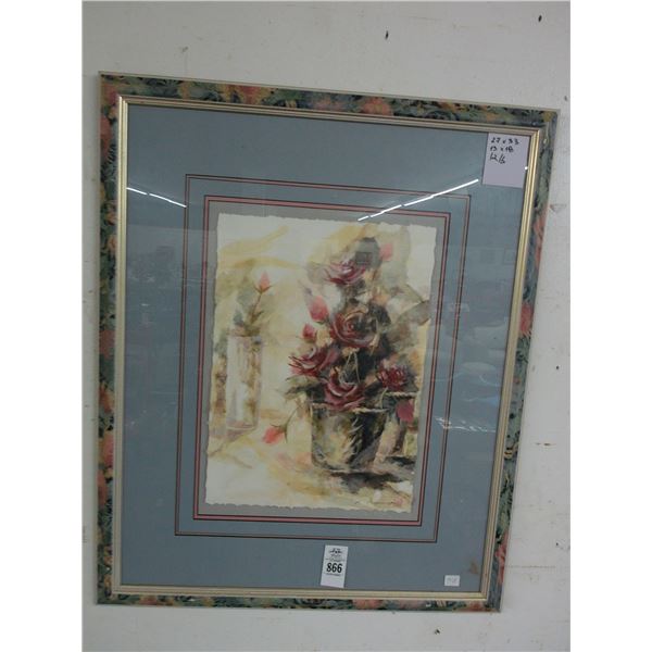 Framed Floral Wall Art - 24  X  30