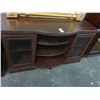 Image 1 : Dark Oak Style Glass Door Console