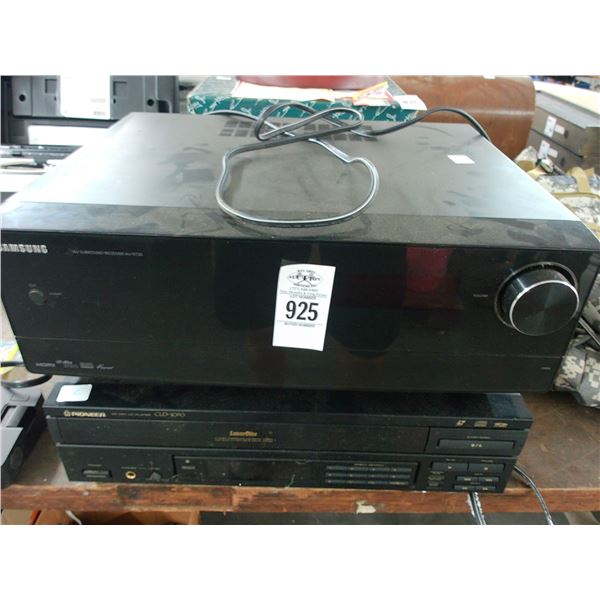 Samsung Surround Receiver, Pioneer Laser Disc Player