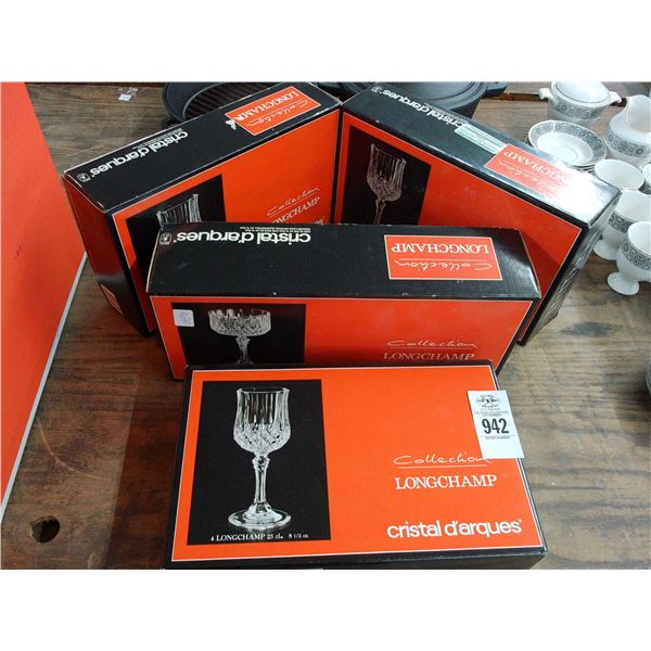 Long Champ Crystal Stemware - 4 Boxes