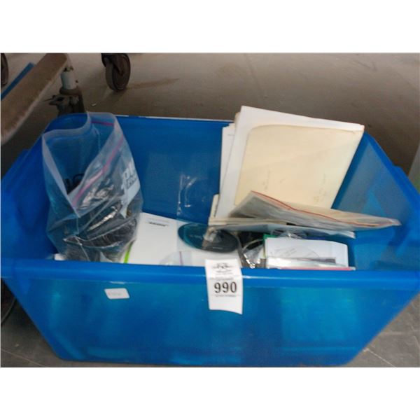 Discs, Wifi Extender, Electronics Accessories in Bin