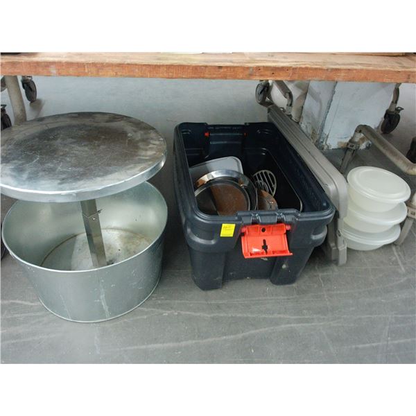 Camp Table, Bin w/Cookware