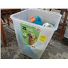Image 1 : Lidded Bin w/Child Toys, Wipes