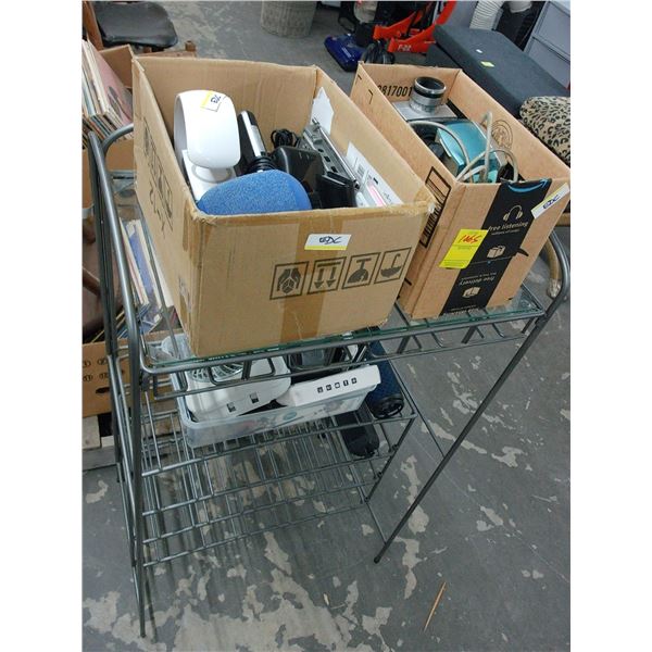 Radios, Calculators, Alarm Clock, Cameras, Storage Rack