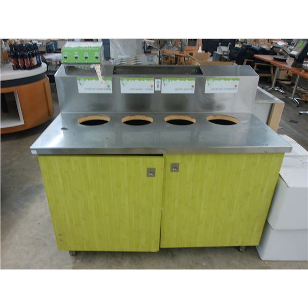 SS w/Lime Mica Sauce Serving Cabinet