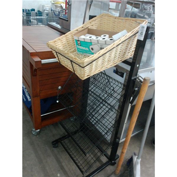 Black Basket Merchandising Cart