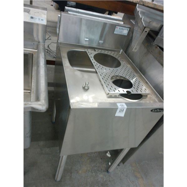Krowne SS Upright Backbar Sink w/Disposal Hole - NEW