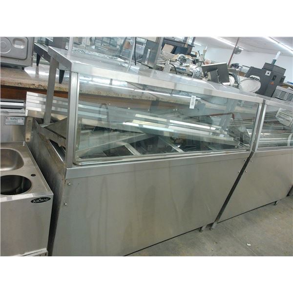 SS 5'  4 Comp Electric Steam Table w/Tray Slide