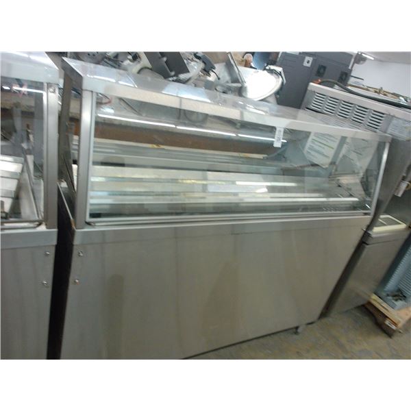 SS 5'  4 Comp Steam Table w/Tray Slides