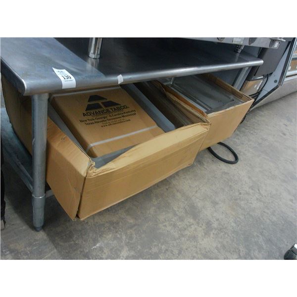 SS  5' Bullnose Equip. Stand w/Undershelf