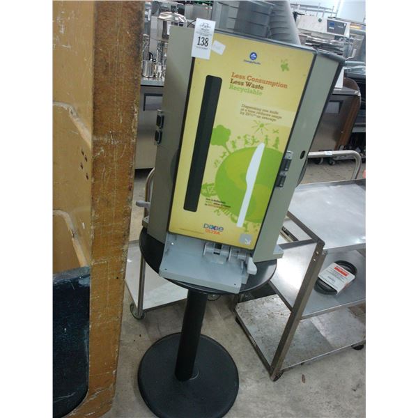 Pedestal Disposable Utensils Dispenser