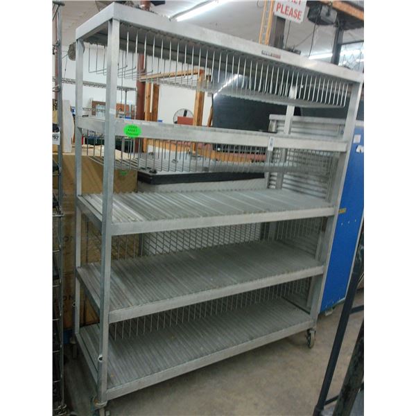 Alum. 5 Shelf Storage Cart