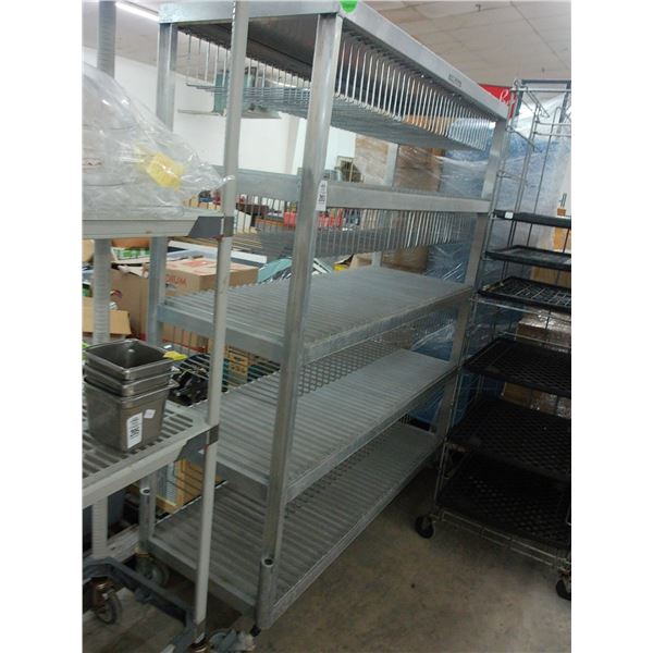 Piper Alum. 5 Shelf Storage Cart - Needs Caster Repair