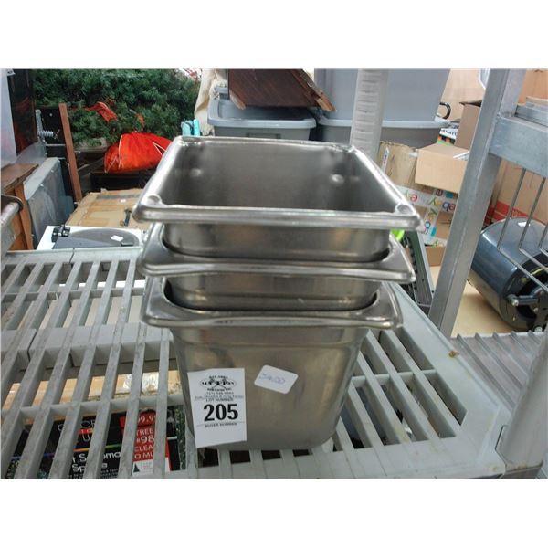 Sixth by 6"  Insert Pans - 3