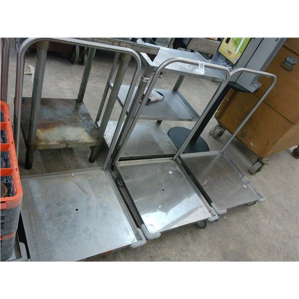 3-Pipper SS Dishwasher Tray Cart - 3 X $