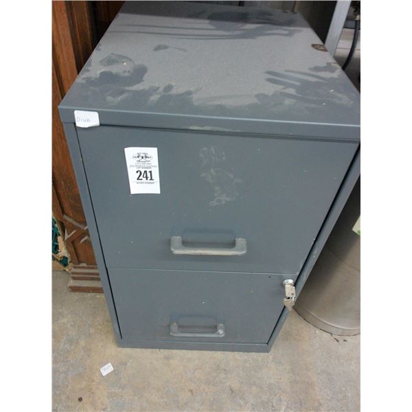 Gray 2 Drawer File Cabinet