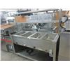 Image 1 : SS 4 Comp 5' Electric Steam Table w/Double Overshelf