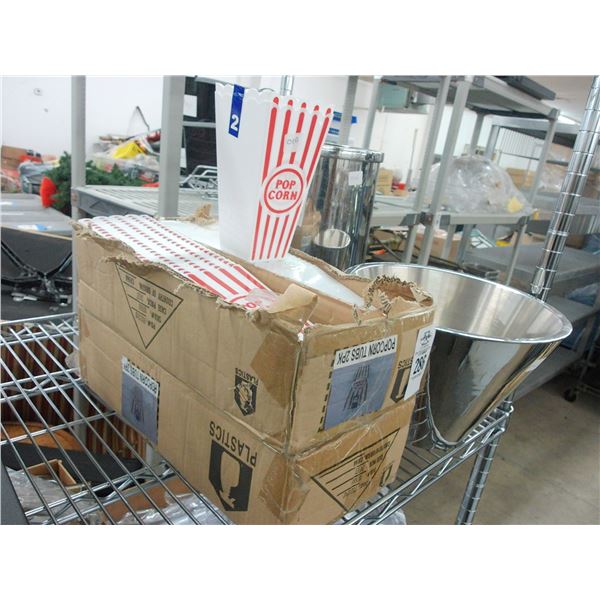 Insulated Bucket, Dispenser w/Spigot, Plastic Popcorn Containers