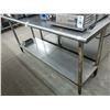 Image 1 : SS  6'  Bullnose Table w/Lip and Undershelf