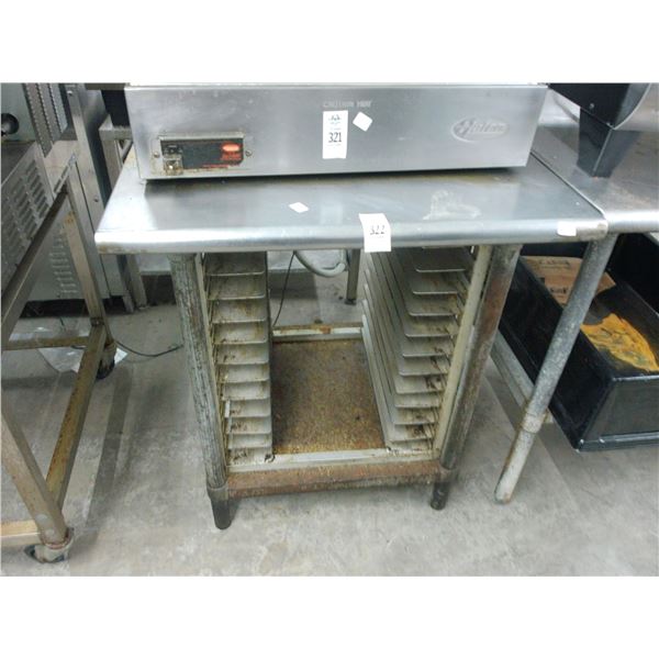 SS  24  X  30  Table w/Lip and Tray Storage