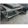 Image 2 : SS  40"  Rolling Equip. Stand w/Lip and Undershelf