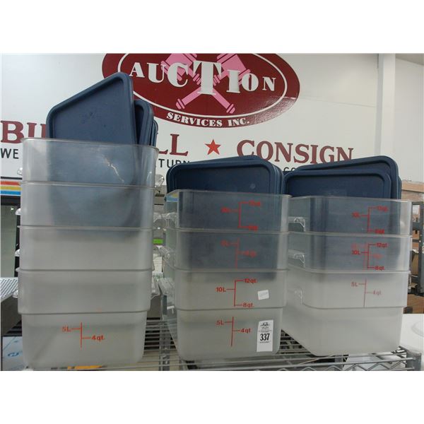 10-12 Qt. Lidded Measuring Bin - 10 X $