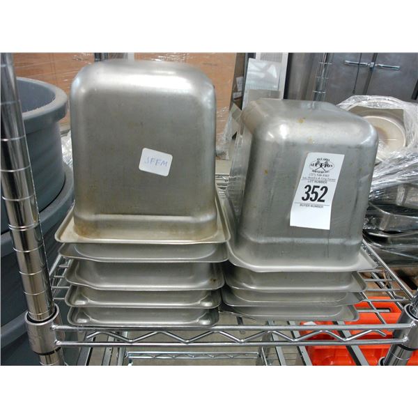 9-Sixth by 6" Insert Pans - 9 X $