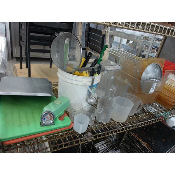 Utensils, Pitcher, Cutboards, Cambro Insert Pans