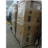 Image 1 : 2-Metal Chairs w/Brown Padded Seat - 16 Per Pallet - 2 X $