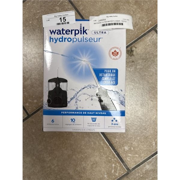 WATERPIK ULTRA WATER FLOSSER - TESTED WORKING, RETAIL $84