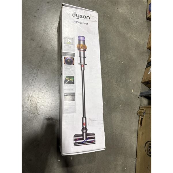NEW DYSON V15 DETECT CORDLESS STICK VACUUM - TESTED WORKING, RETAIL $999, OPEN BOX, NEVER USED