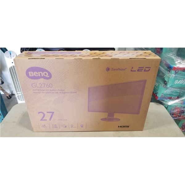 NEW BENQ GL 2760 LED BACKLIT MONITOR 27" SEALED IN BOX - TESTED WORKING, W/ POWER SUPPLY