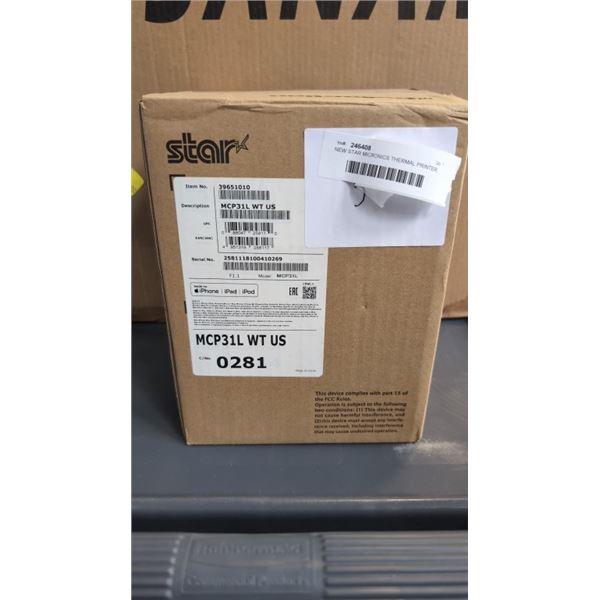NEW STAR MICRONICS THERMAL PRINTER, MODEL MC-PRINT3