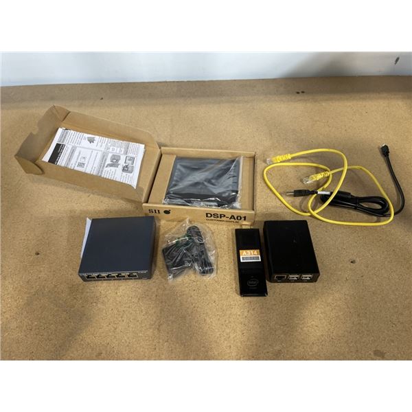 SEIKO CUSTOMER DISPLAY SCREEN WIT MOBILE COMPUTE STICK, SWITCHES AND CORDS
