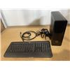 Image 1 : HP SLIM 290 PC TOWER WITH POWER ADAPTER AND WIRELESS LOGITECH KEYBOARD