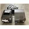 Image 1 : 2 EPSON THERMAL RECEIPT PRINTERS MODEL TM-650 AND TM-700 WITH POWER ADAPTERS