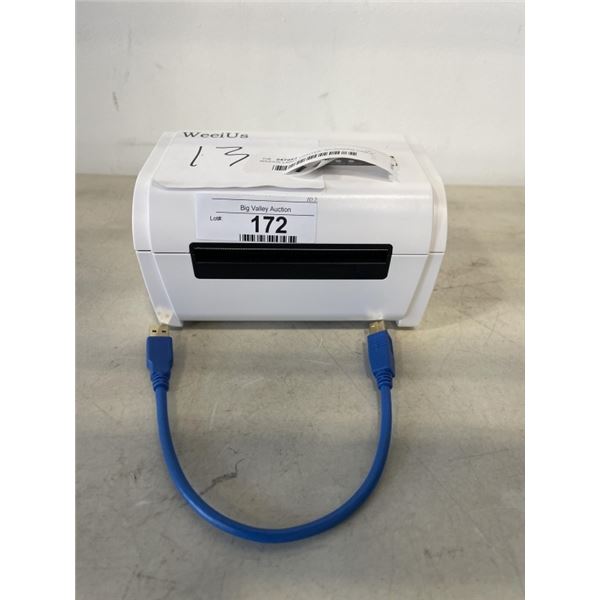 WEEIUS LABEL PRINTER, NO POWER CABLE