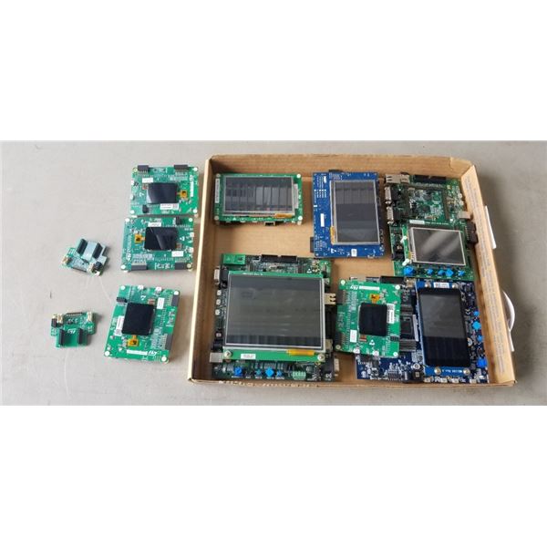 TRAY OF CIRCUIT BOARDS WITH TOUCHSCREENS