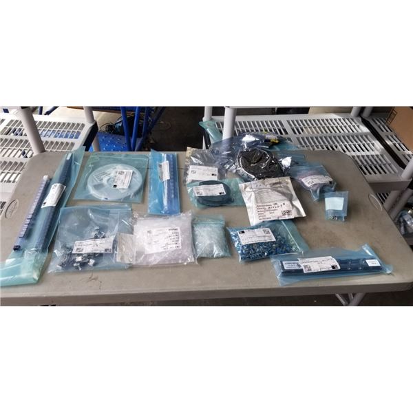 VARIOUS BAGS OF ASSORTED INTEGRAL ELECTRICAL ASSEMBLING COMPONENTS
