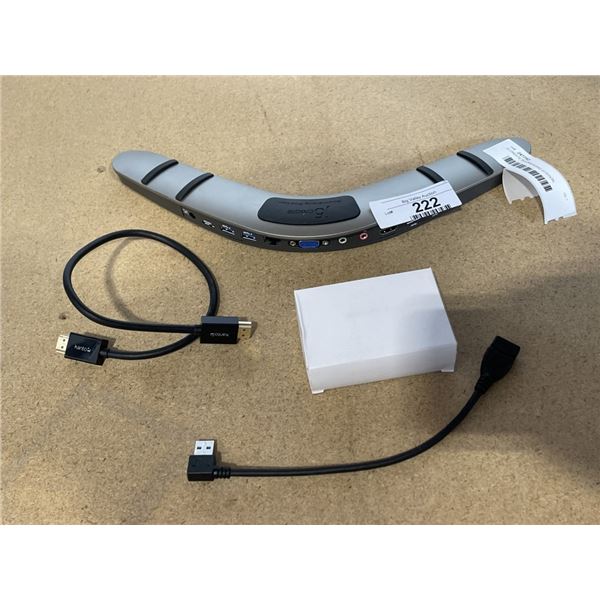 J5 CREATE BOOMERANG STATION, UNIVERSAL USB DOCKING STATION WITH EXTRA CABLES