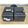 Image 1 : 2 EPSON THERMAL RECIEPT PRINTERS MODEL TM-2011 WITH POWER ADAPTERS