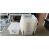 Image 1 : 6 ULINE PLASTIC TOTES WITH ATTACHED LID, GOOD CONDITION, NO CRACKS