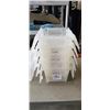 Image 2 : 6 ULINE PLASTIC TOTES WITH ATTACHED LID, GOOD CONDITION, NO CRACKS