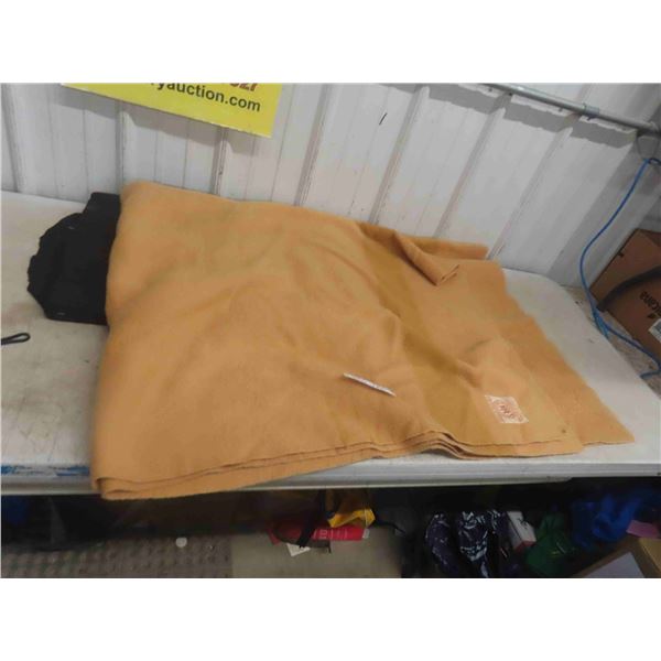 Vintage Hudson's Bay Company 3.5 Point Wool Blanket, Deep Pile, 