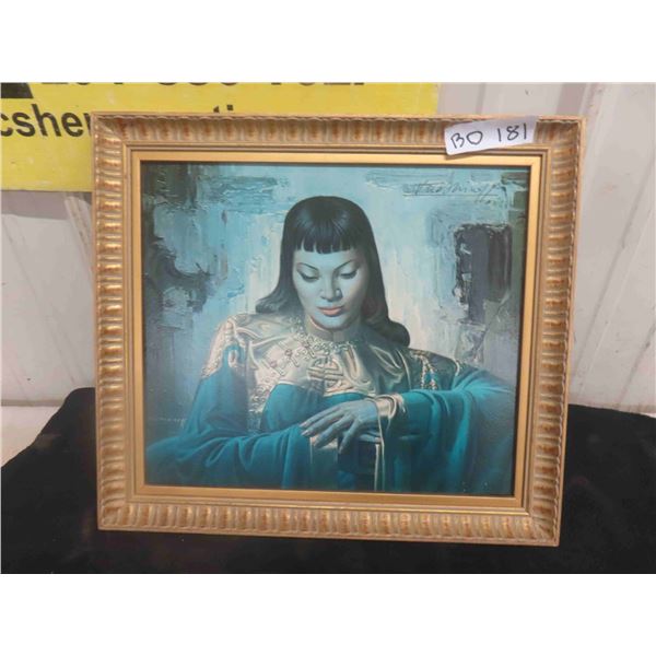 Vintage 1965 Vladimir Tretchikoff Hand Signed Framed Print "