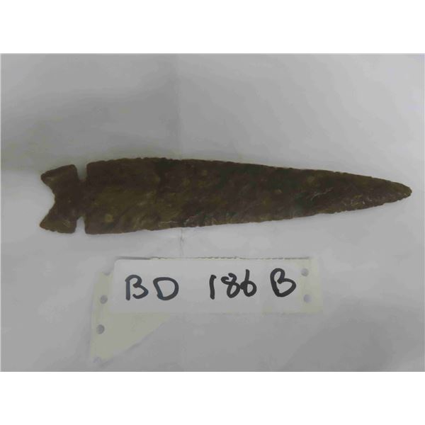 Large Prehistoric First Nations Stone Spear Point/Spearhead